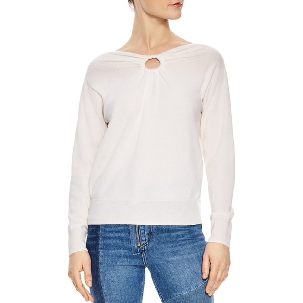 Sandro Neige Ring-Detail Cutout Sweater
